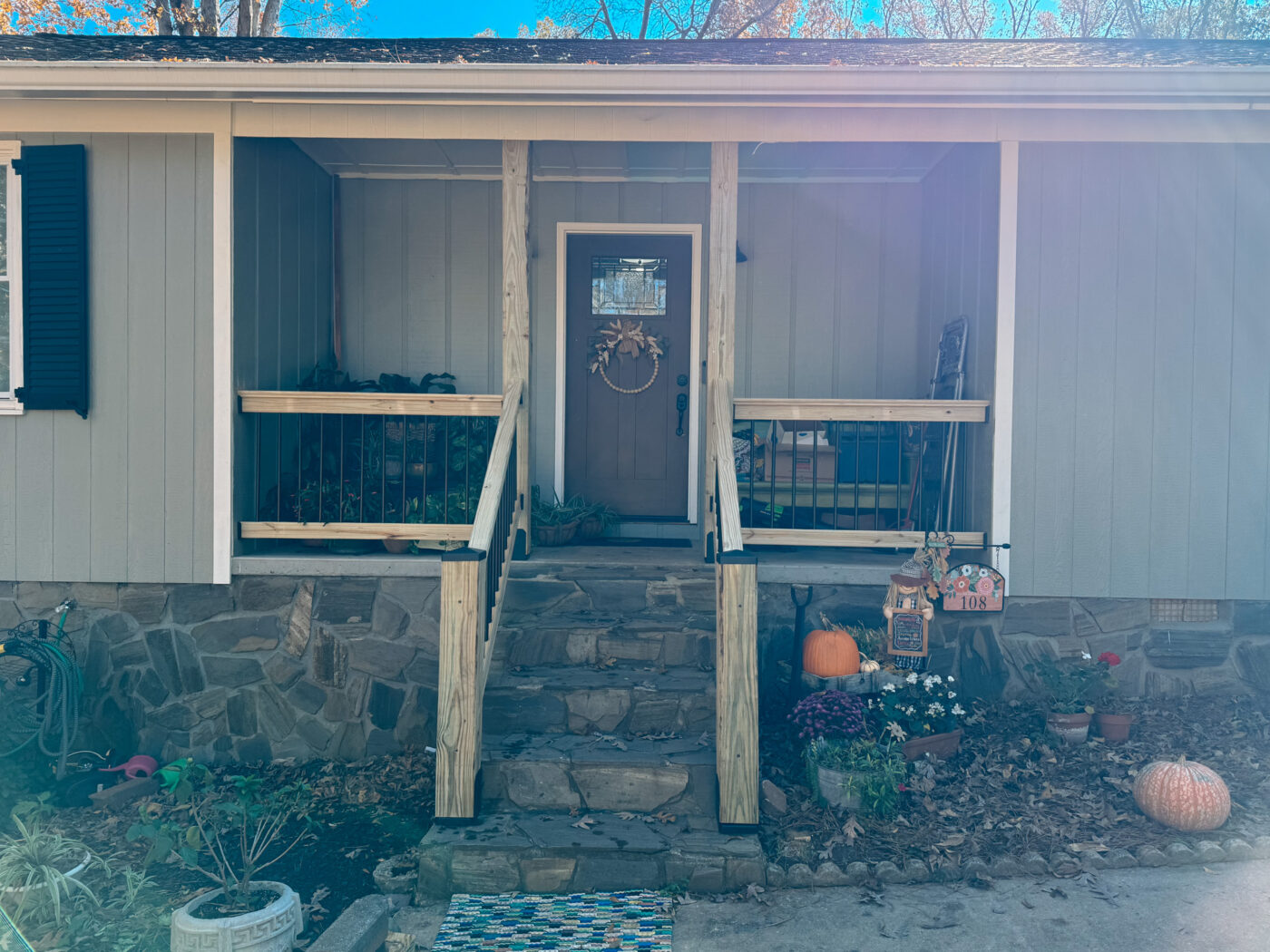 Front Porch Railing Refresh — Handy Human project